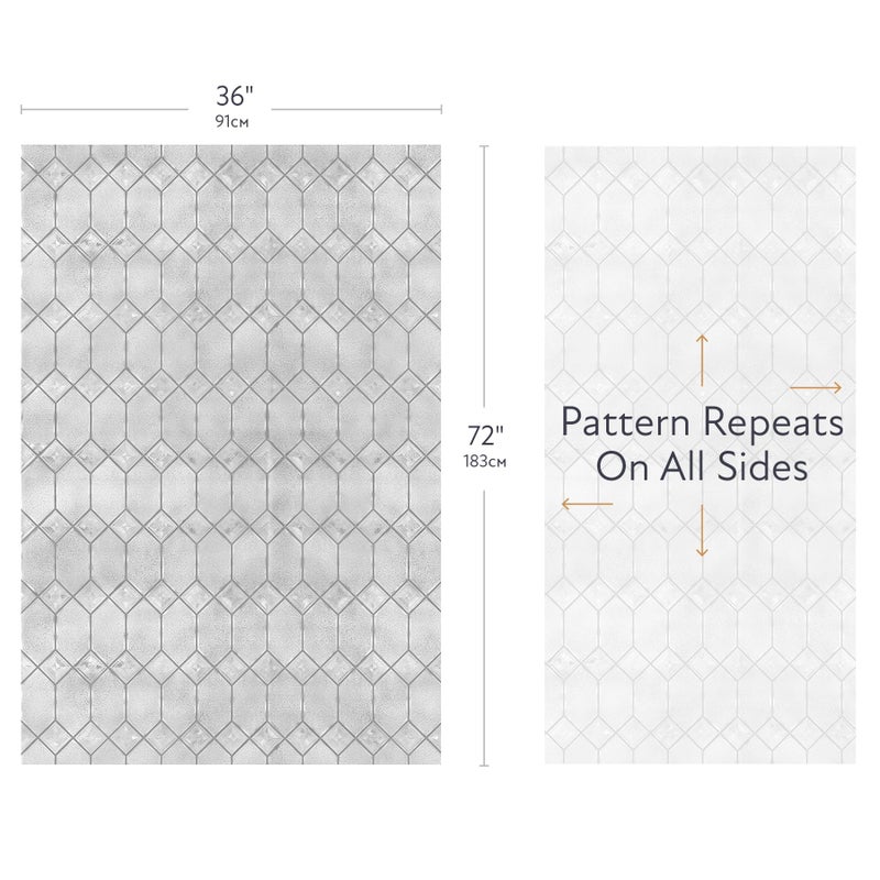 Artscape Old English 36 x 72 Inch Window Film, Made in USA â€“ Provides Privacy, Non-Adhesive, Textured Leaded Glass Pattern, UV Protection, Easy to Apply and Removable - Image 4